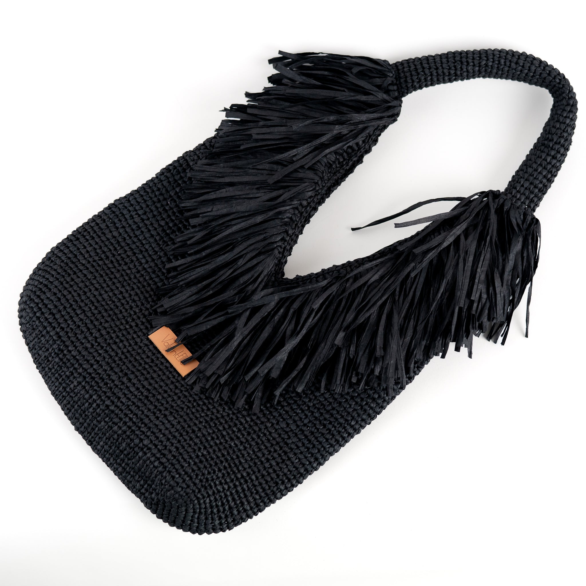 Sac raphia outlet noir